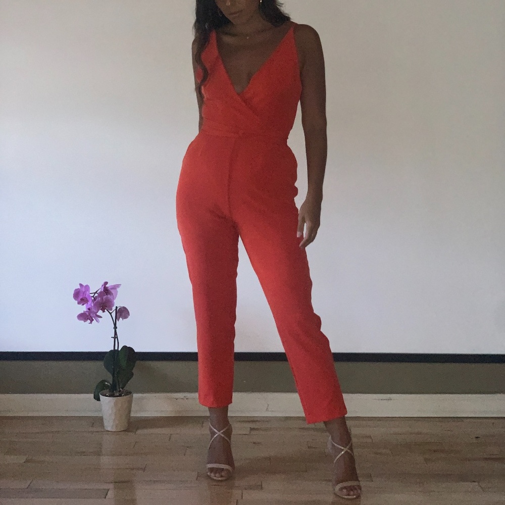 Deep V Jumpsuit